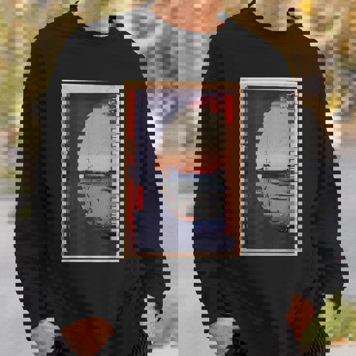 歌川広重 面白いtシャツ 名所江戸百景 絵画 アート メンズ 面白い 服 美術 グッズ 木版画 浮世絵 スウェットシャツ 彼への贈り物