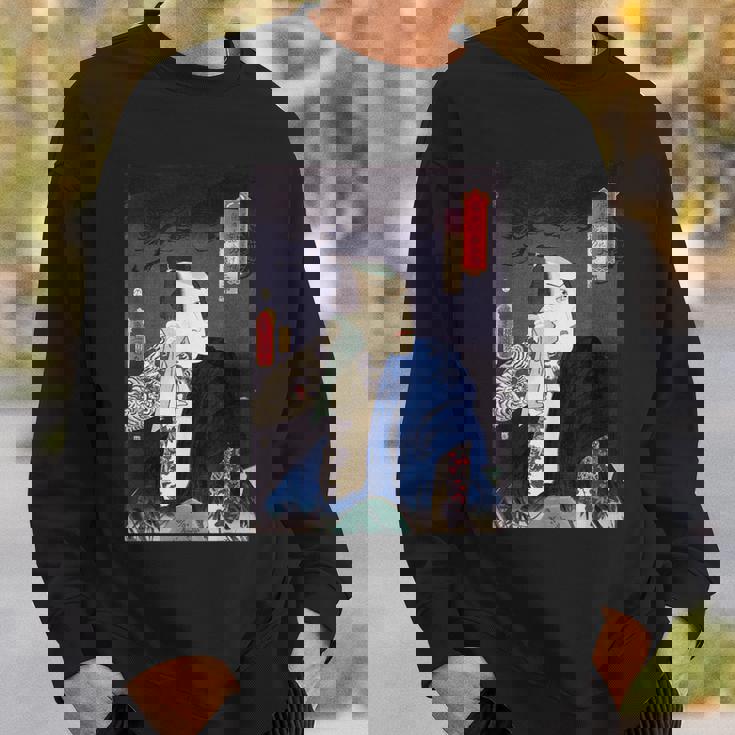 武士 歌舞伎 ヴィンテージ 日本の浮世絵 木版画 スウェットシャツ 彼への贈り物