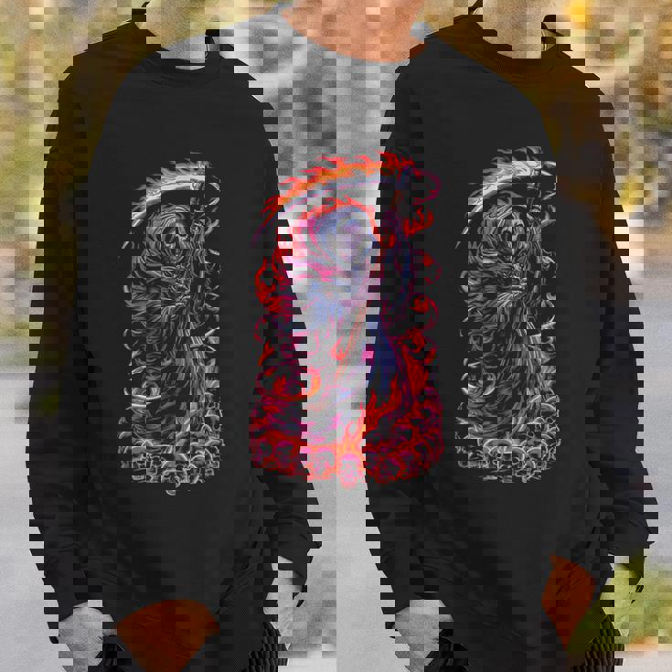 死神 死闘と頭蓋骨 明るいゴス スウェットシャツ 彼への贈り物