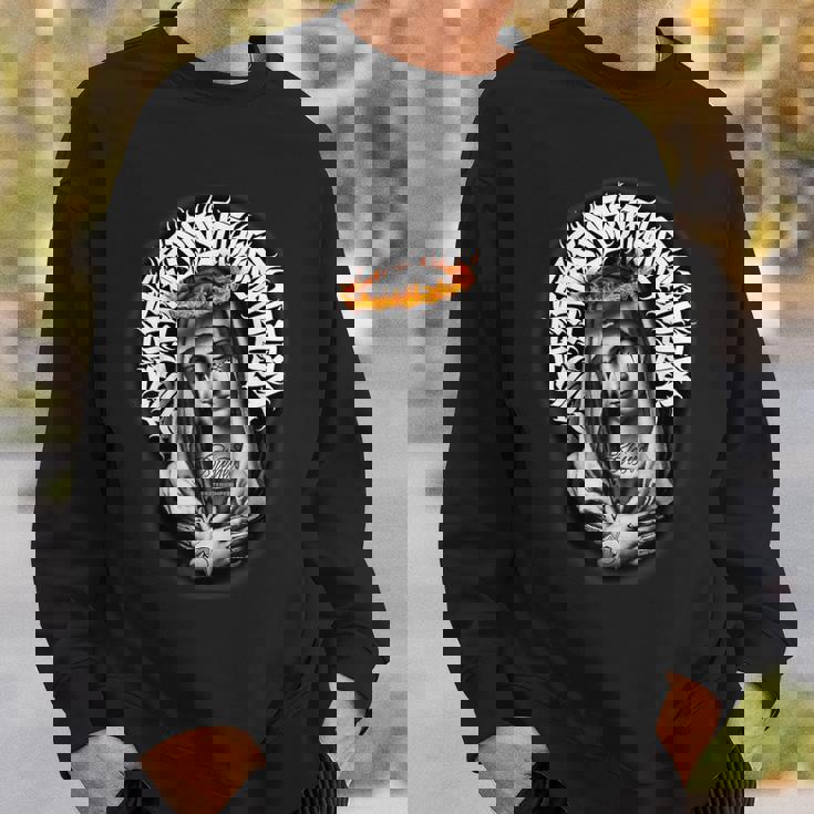 母マリア タトゥー Blessed Pray ゴシック スウェットシャツ 彼への贈り物