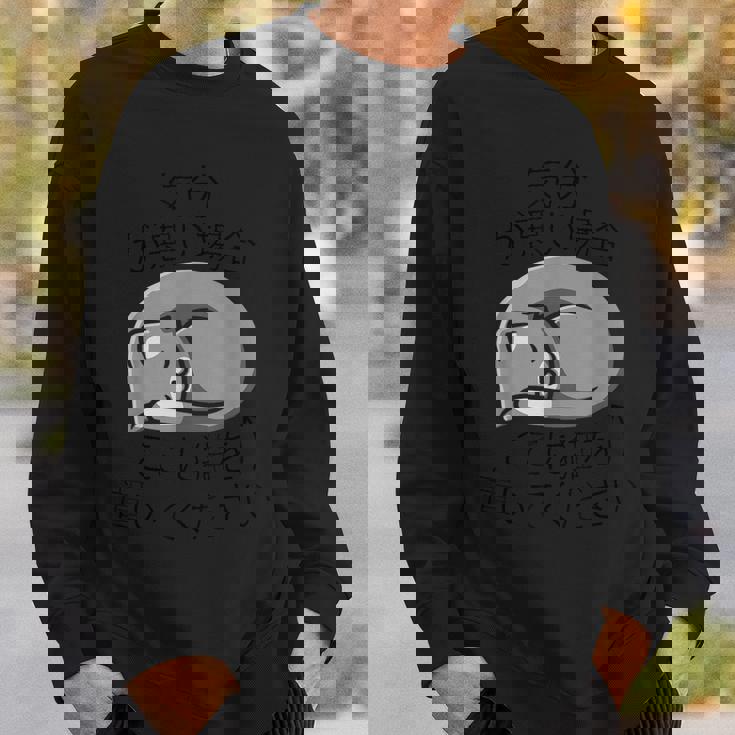 気分が悪い時ここに猫を置いてください 猫のデザイン スウェットシャツ 彼への贈り物