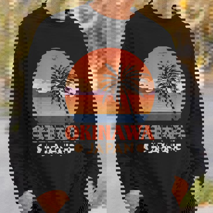 沖縄 Japan ヤシの木 夏休み 日本観光 スウェットシャツ 彼への贈り物