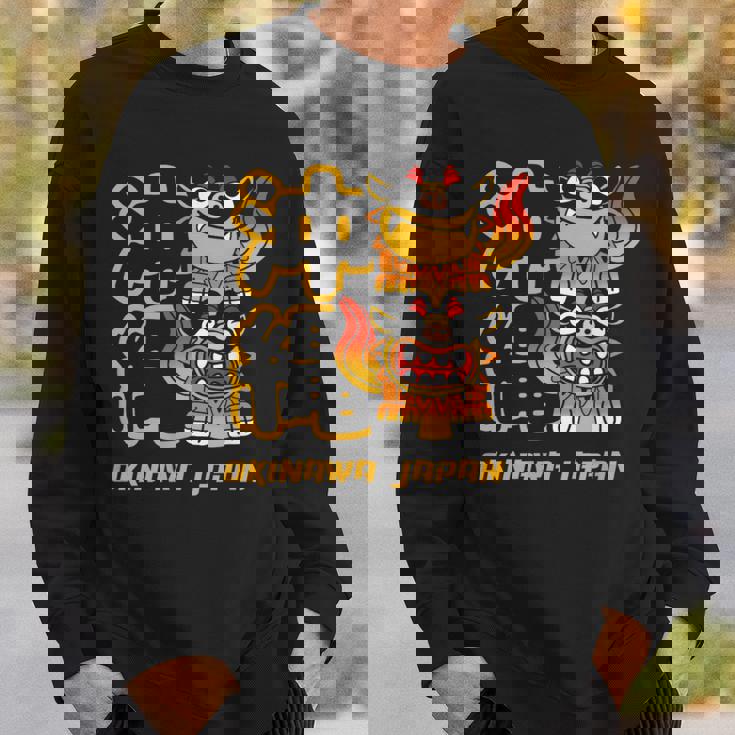 沖縄ジャパン シーサーガーディアンライオンズ 沖縄 日本語漢字 スウェットシャツ 彼への贈り物