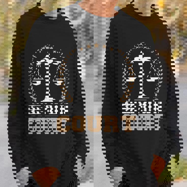 法廷で会おう 弁護士ミーム 未来の弁護士 引退した弁護士 スウェットシャツ 彼への贈り物