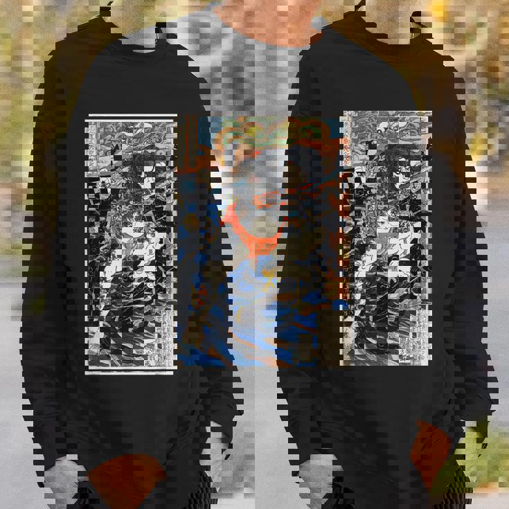 浮世絵 面白tシャツ 日本画 歌川国芳 名作 アート 絵画 メンズ レディース 面白い 服 美術 おもしろ スウェットシャツ 彼への贈り物