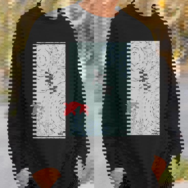 涼風2－いつかの雨上がり－ 金魚 波紋 夏 風 納涼 シック 和風 和柄 シンプル レトロ メンズ レディース キッズ スウェットシャツ 彼への贈り物