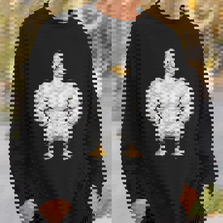 漫画の筋肉アヒル スウェットシャツ 彼への贈り物