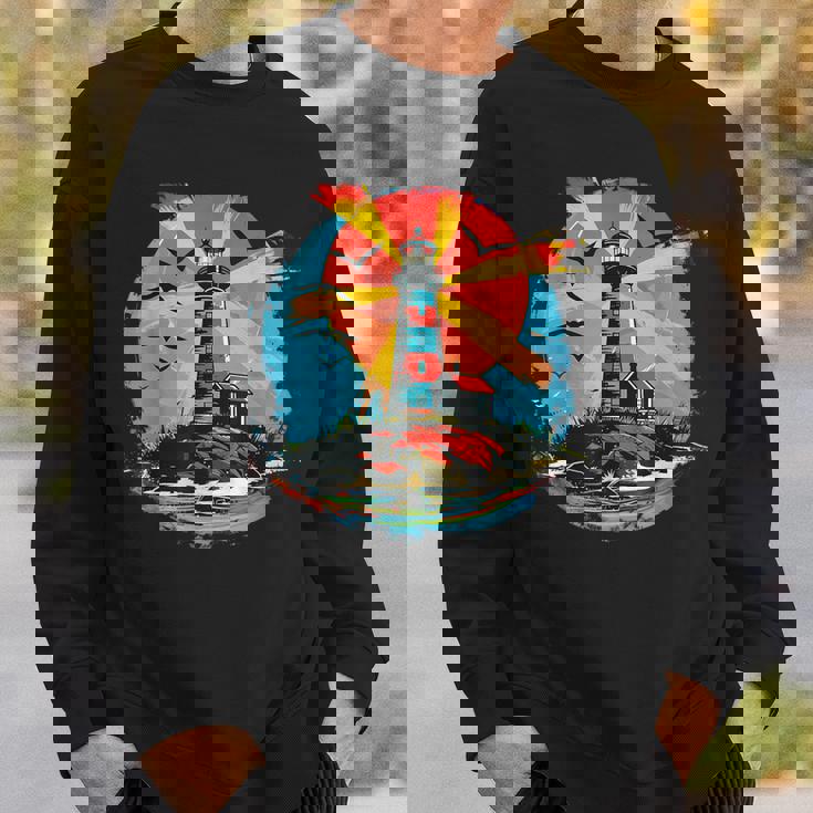 灯台 シーサイド ハウス セーリング 海 ビーチ ボート スウェットシャツ 彼への贈り物