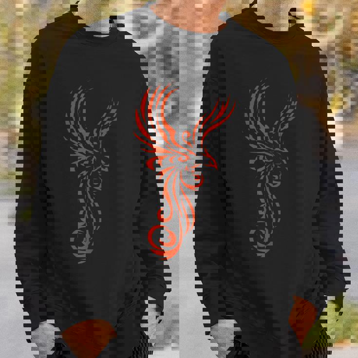 灰のタトゥー部族のモチーフから素晴らしいフェニックス。 スウェットシャツ 彼への贈り物