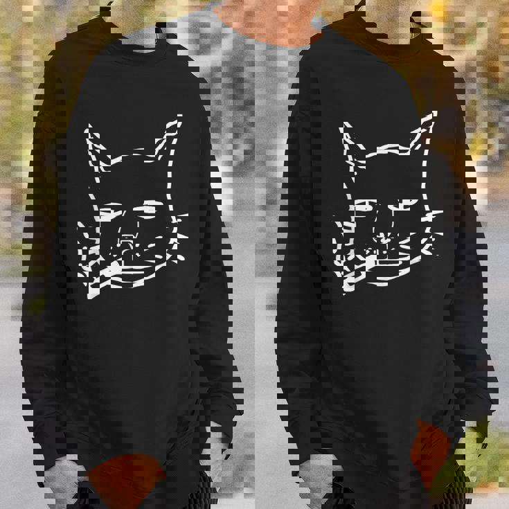 煙草を吸う猫 猫好き スウェットシャツ 彼への贈り物