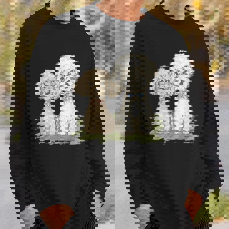 犬 トイプードル かわいい いぬ 子犬 ペット おもしろ 動物 イラスト スウェットシャツ 彼への贈り物