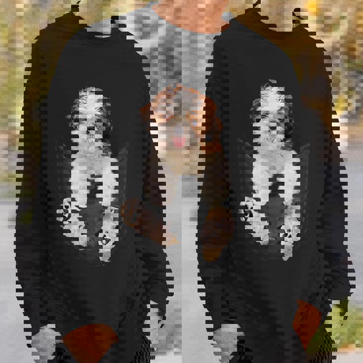 犬好き ギフト シーズー バッグ入り スウェットシャツ 彼への贈り物