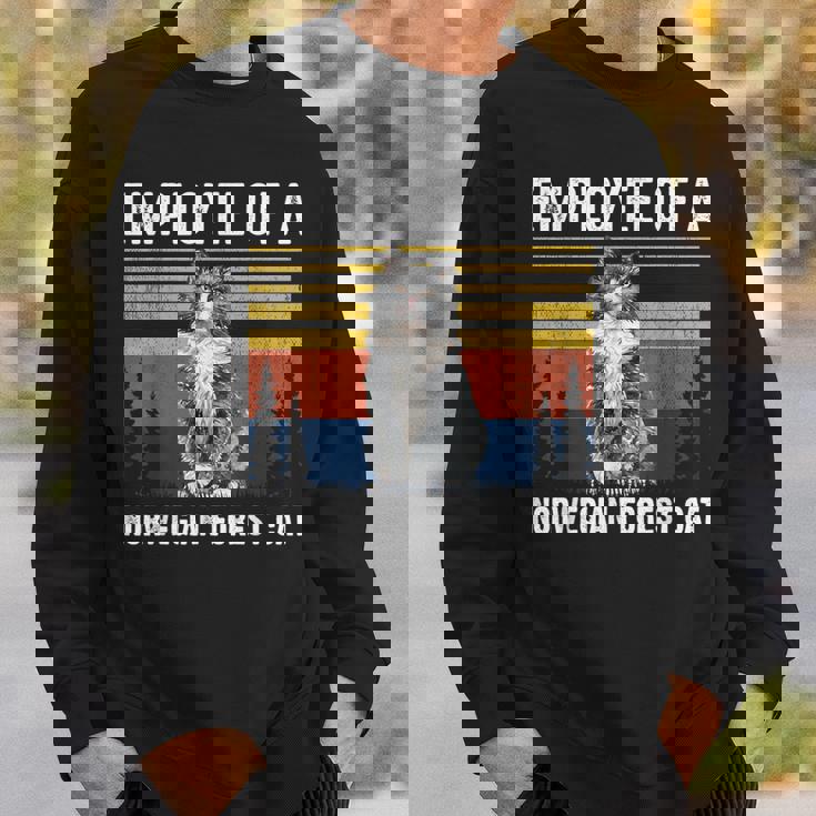 猫 ノルウェージャンフォレストキャットの社員 スウェットシャツ 彼への贈り物