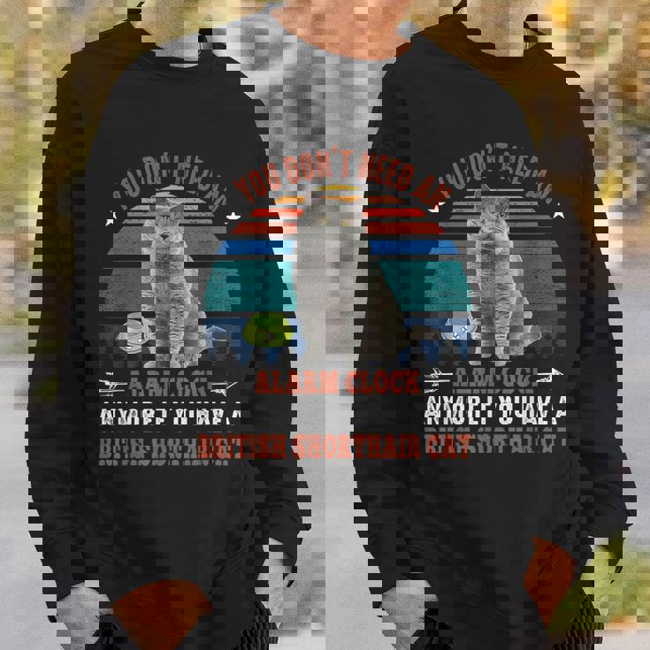 猫 ブリティッシュショートヘア 猫 スウェットシャツ 彼への贈り物