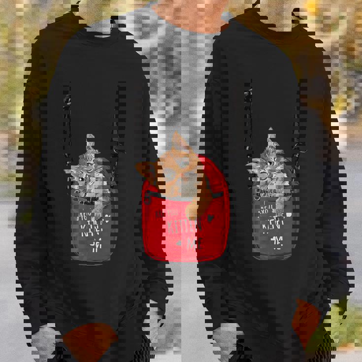 猫 かわいい ポシェット ねこ 面白い ネコ スウェットシャツ 彼への贈り物