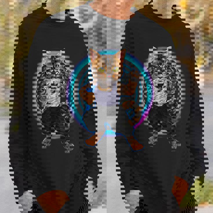 猫 ねこ カンフー スウェットシャツ 彼への贈り物