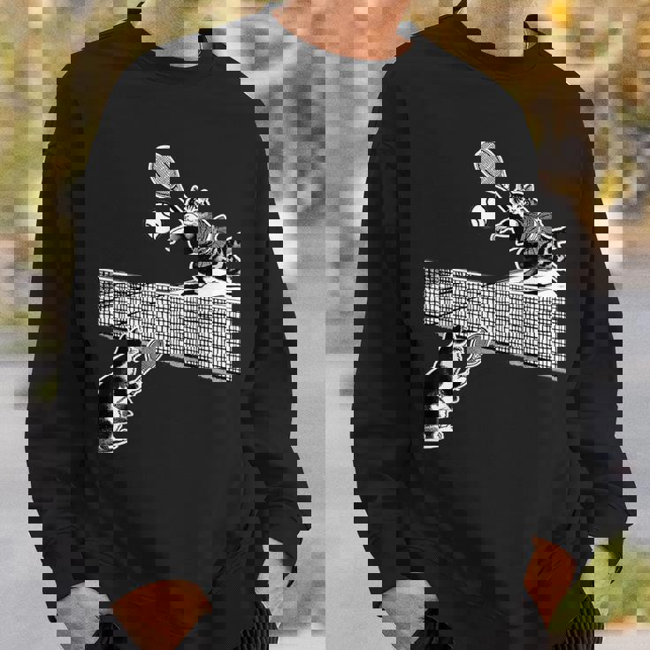 猫 ネコ テニス 面白いtシャツ 文字入り メンズ おもしろ 面白い 服 おもしろグッズ ネタ 浮世絵 スウェットシャツ 彼への贈り物