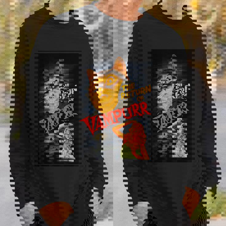 猫 吸血鬼 クラシック ホラー 映画 ファニー グラフィック シャツ スウェットシャツ 彼への贈り物