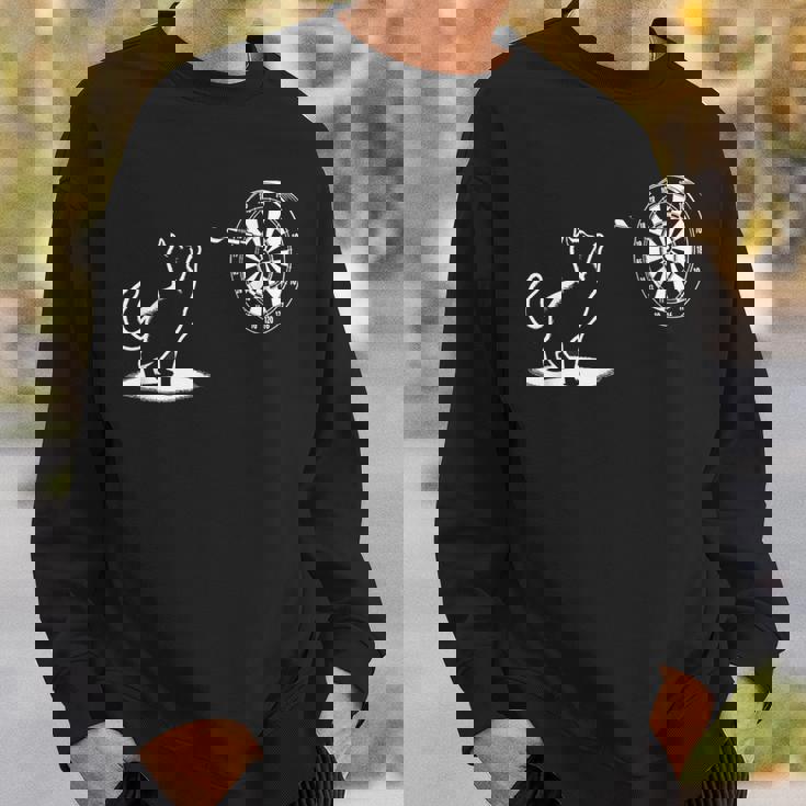 猫 遊び ダーツ 面白い 猫好き 子猫 ダーツプレーヤー スウェットシャツ 彼への贈り物