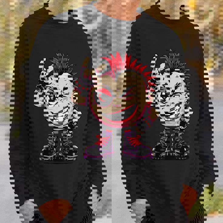 生意気なパンクロックロッカー イロとブーツ付き 面白いパンク スウェットシャツ 彼への贈り物