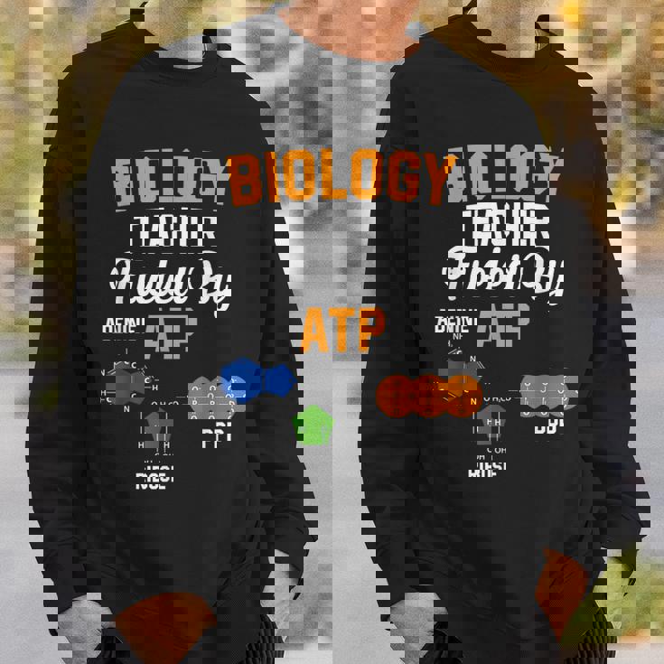 生物学教師 Fueled By Atp 面白い教師 生物学者ギフト スウェットシャツ 彼への贈り物