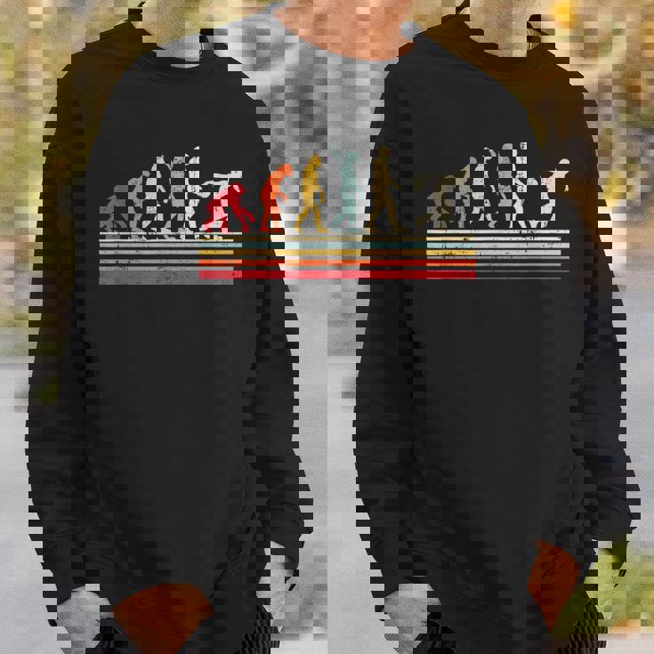 男のtシャツビンテージレトロの面白いボウリングの進化 スウェットシャツ 彼への贈り物