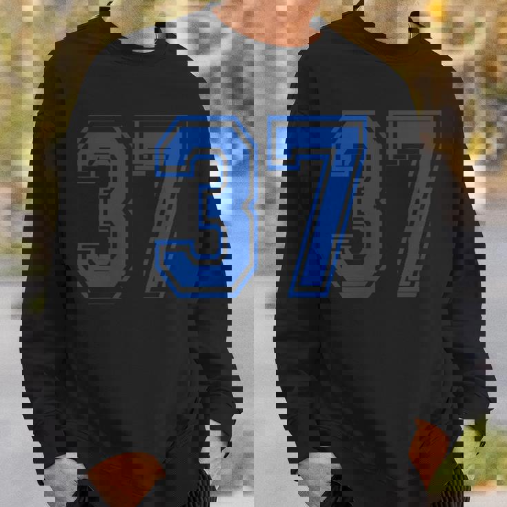 番号37インチ ブルー スウェットシャツ 彼への贈り物