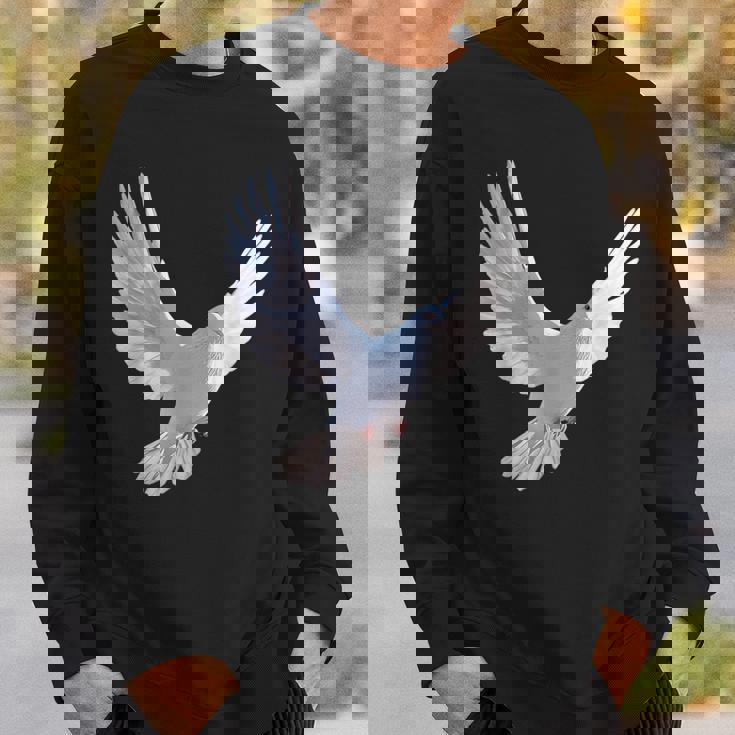 白いハト 白いキジバト 甘いハト スウェットシャツ 彼への贈り物