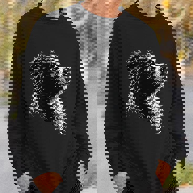 白黒ボーダーコリー スウェットシャツ 彼への贈り物