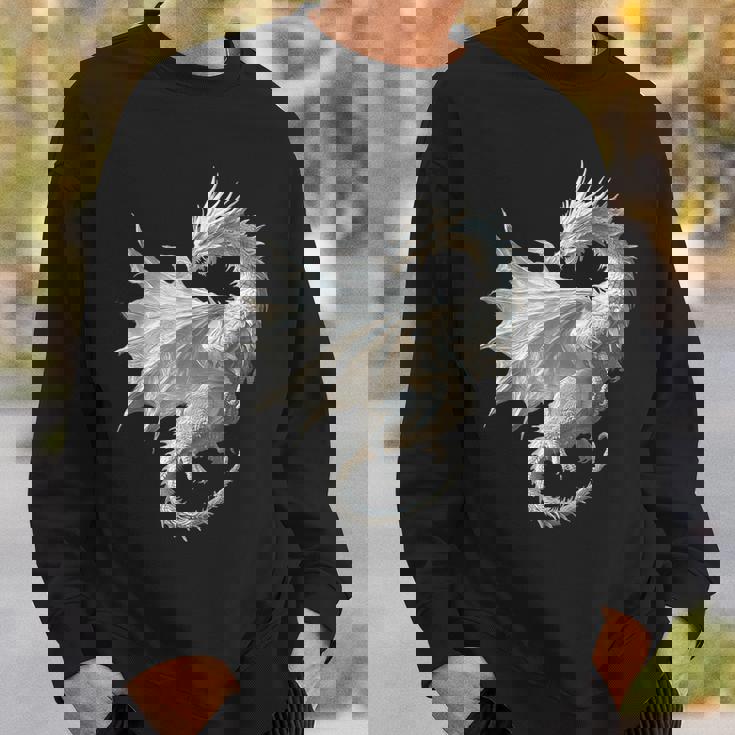 白龍 グラフィック 神話イラスト 白龍 スウェットシャツ 彼への贈り物