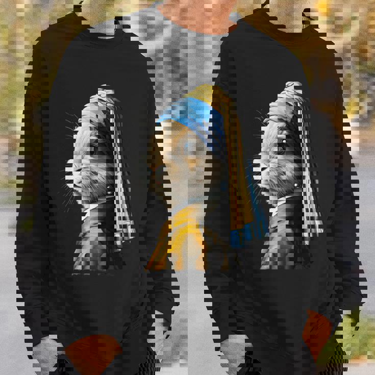 真珠の耳飾りのウサギ スウェットシャツ 彼への贈り物