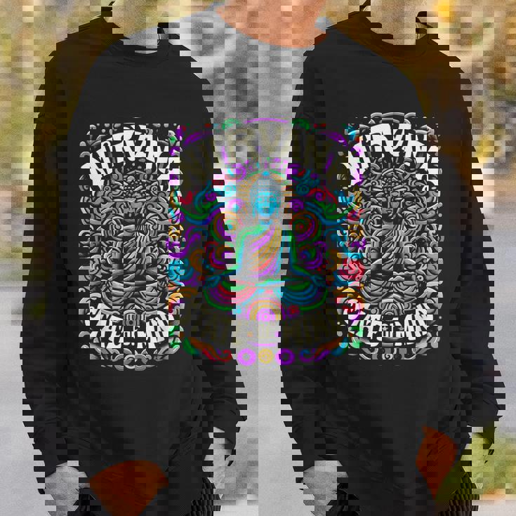 瞑想 Nirvanatate Of Mind ファニーグラフィックtシャツ スウェットシャツ 彼への贈り物