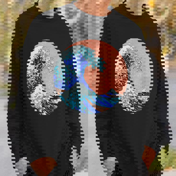 神奈川の偉大な波 日本製 スウェットシャツ 彼への贈り物