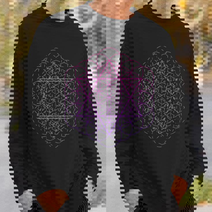 神聖幾何学 フラワーオブライフ 六芒星 スウェットシャツ 彼への贈り物