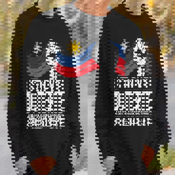 私はドゥテルテを支持します。私は何の理由もなくフィリピン人ではありません-無料prrd スウェットシャツ 彼への贈り物