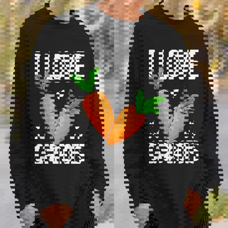 私はニンジンが大好き スウェットシャツ 彼への贈り物