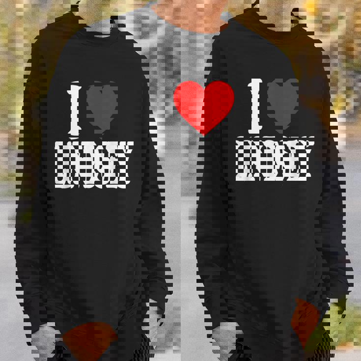 私はリンジーが大好きです スウェットシャツ 彼への贈り物