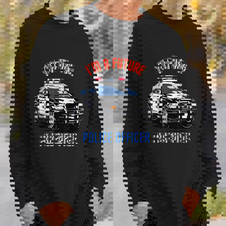 私は未来の警察官キッド・ポリス・ヤング・パトカー スウェットシャツ 彼への贈り物
