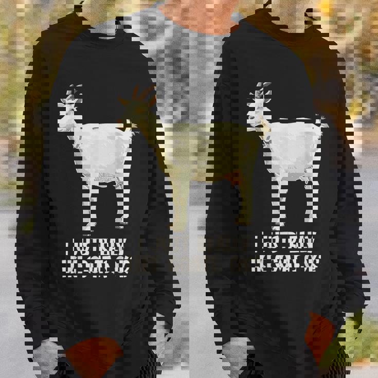 私は本当にヤギが好きです スウェットシャツ 彼への贈り物