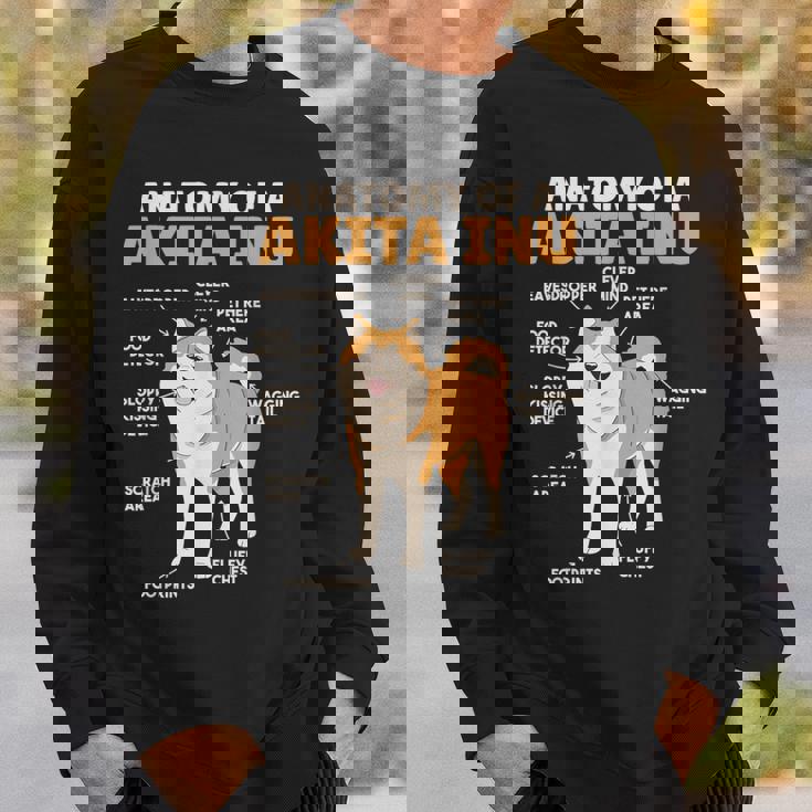 秋田犬 解剖学 甘い説明 秋田犬 スウェットシャツ 彼への贈り物