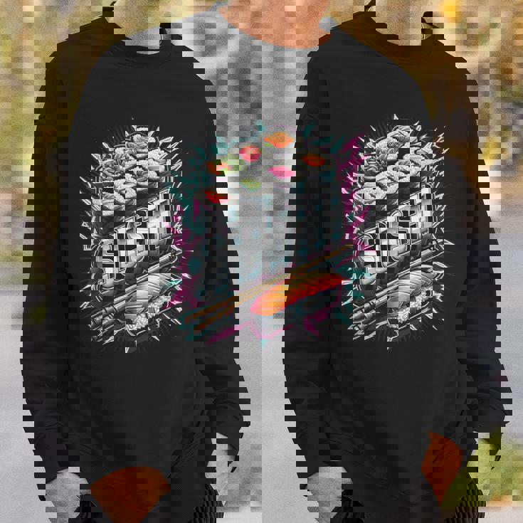 稲妻と閃光の寿司ティー 日本料理 スウェットシャツ 彼への贈り物