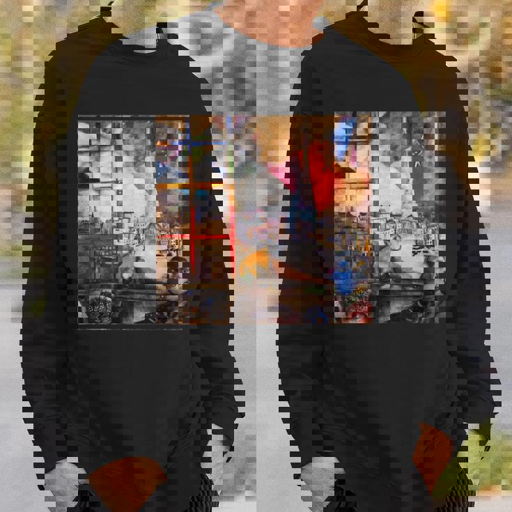 窓を通るパリ マルク・シャガール スウェットシャツ 彼への贈り物