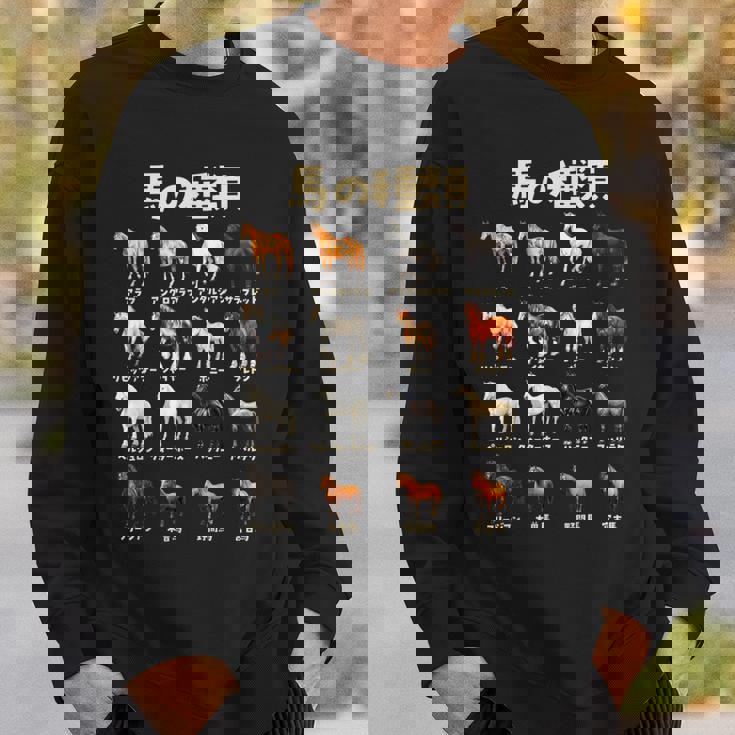 競馬 馬tシャツ 馬の種類 おもしろ ウマ レース 馬 乗馬 競馬 面白いtシャツ メンズ グッズ ネタ 大人 男性 スウェットシャツ 彼への贈り物