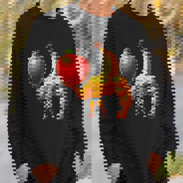 筋肉バナナリフティングジャイアントアップル スウェットシャツ 彼への贈り物