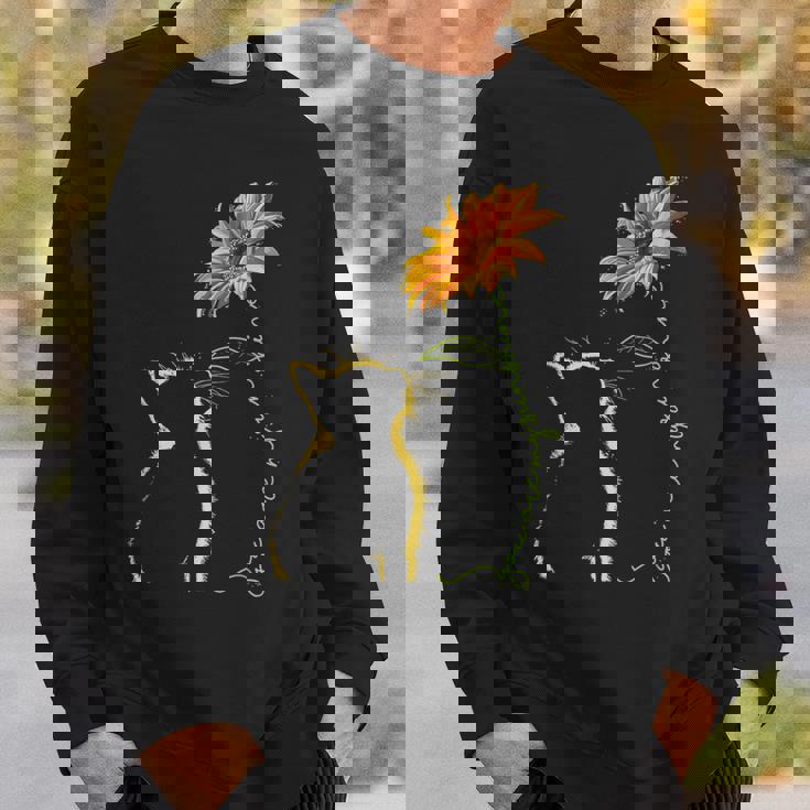 素敵な黄色い猫のひまわり スウェットシャツ 彼への贈り物