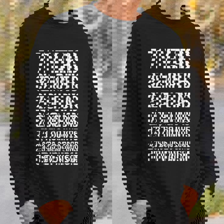 素晴らしい71歳の誕生日ギフト 面白い71歳の誕生日 スウェットシャツ 彼への贈り物