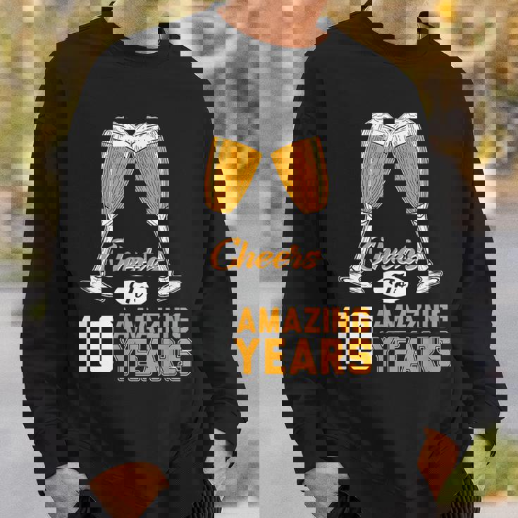 結婚10周年記念ギフト Cheers Amazing Years Married スウェットシャツ 彼への贈り物