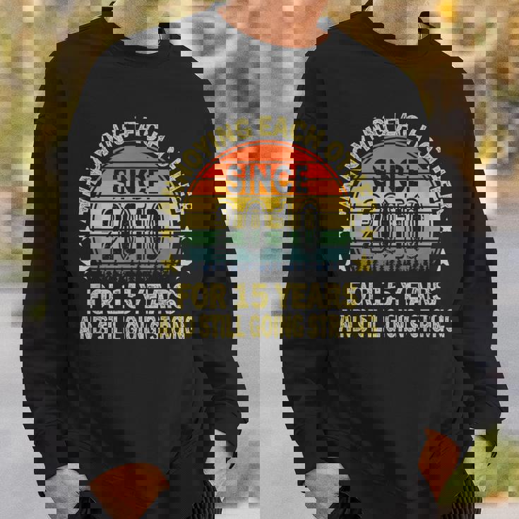 結婚記念日の願い 15年 以来 2010 スウェットシャツ 彼への贈り物