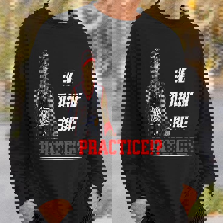 練習について話しています面白いアイバーソンその答え スウェットシャツ 彼への贈り物