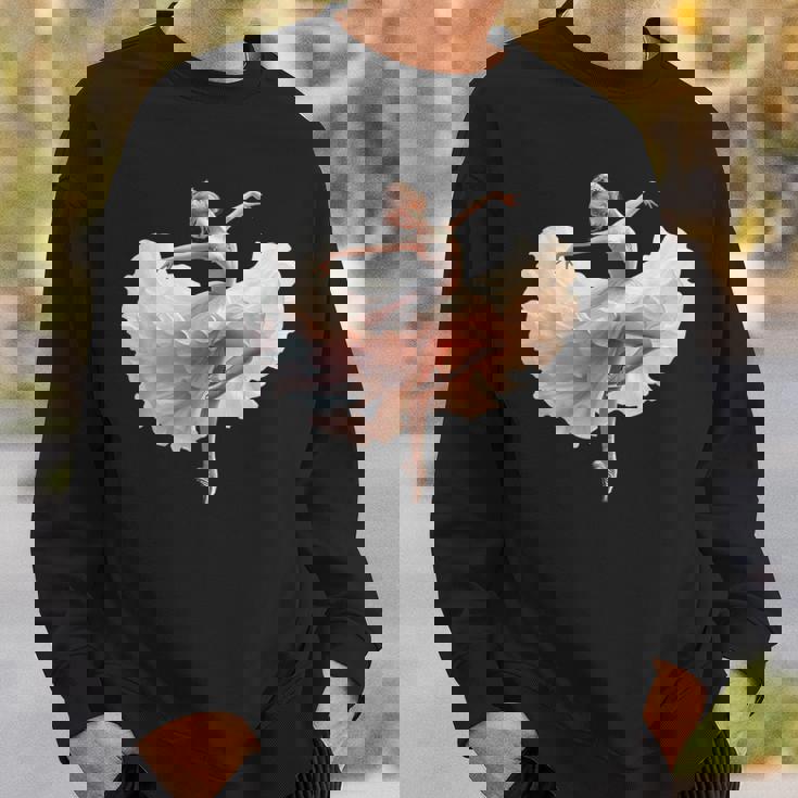 美しいバレリーナガール ダンシングバレエ水彩画 スウェットシャツ 彼への贈り物